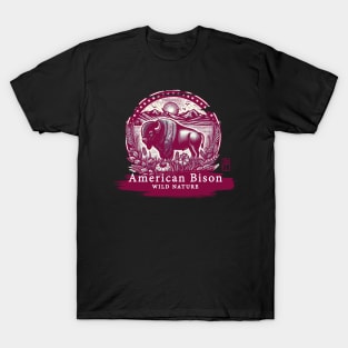 American Bison - WILD NATURE - BISON -13 T-Shirt